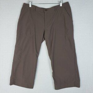 Patagonia Hiking Pants Women's Crop Stretch size 14 Lightweight Taupe Outdoor